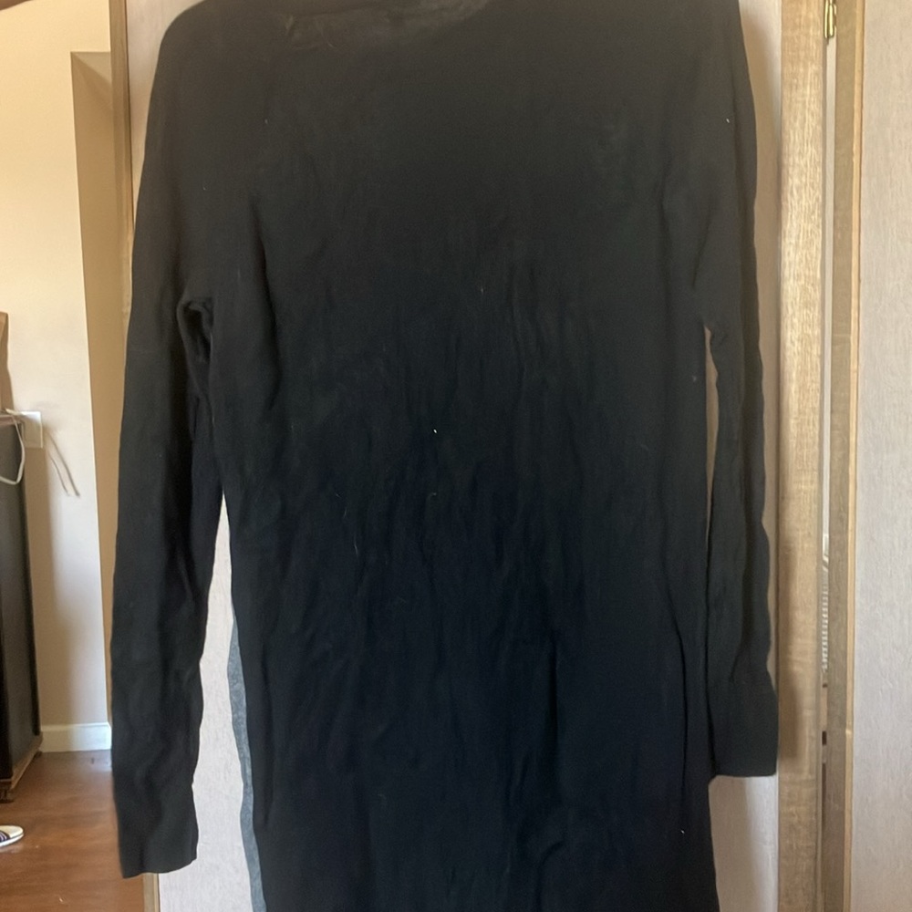FINAL MARKDOWN Express Black and Gray Dress with Red Heart small - Picture 3 of 5